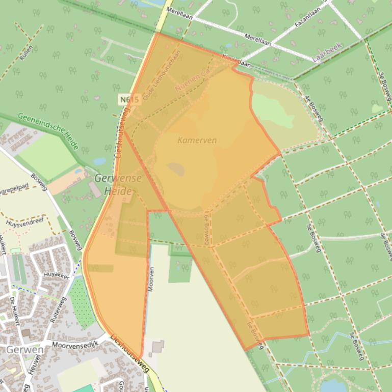 Kaart van postcodegebied 5674RL.