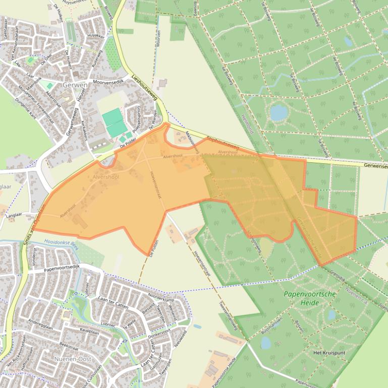 Kaart van postcodegebied 5674RN.