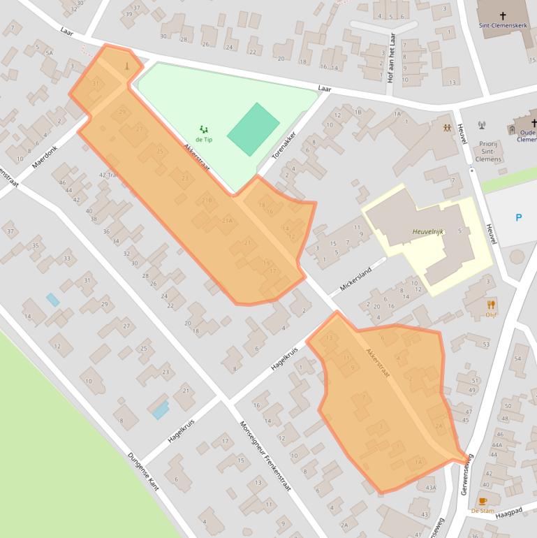 Kaart van postcodegebied 5674RS.