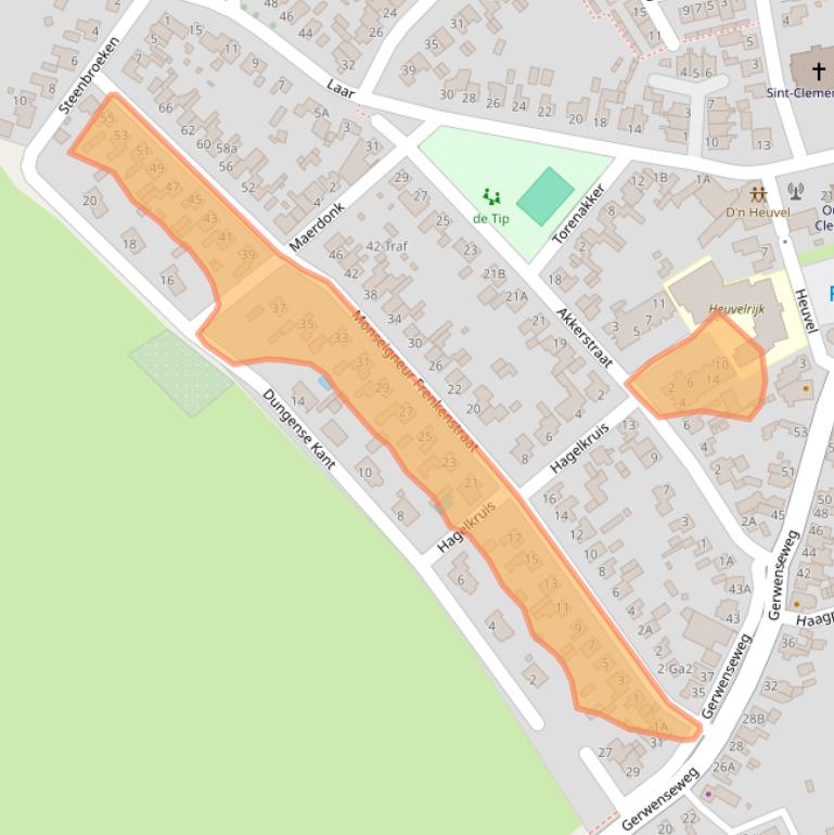 Kaart van postcodegebied 5674RV.