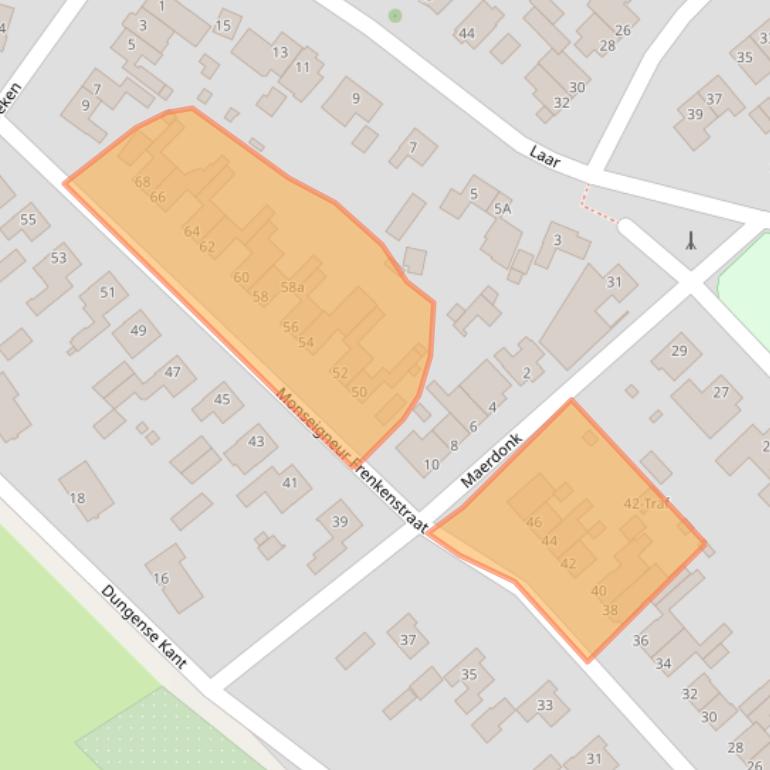 Kaart van postcodegebied 5674RX.