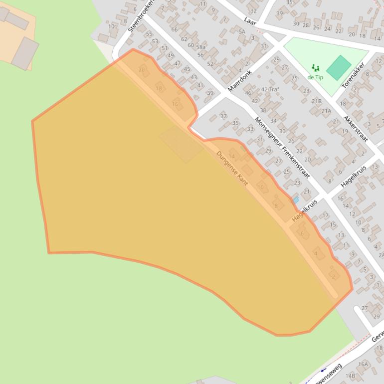 Kaart van postcodegebied 5674SB.