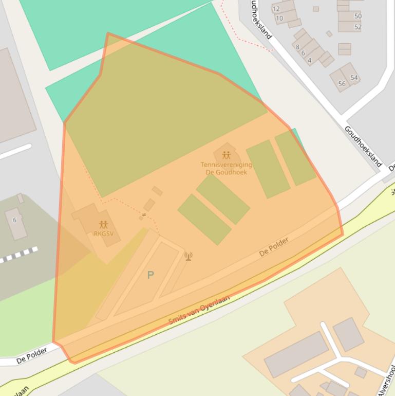 Kaart van postcodegebied 5674ST.