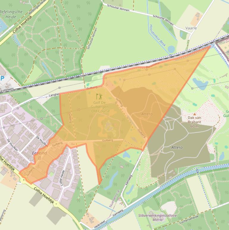 Kaart van postcodegebied 5674TE.