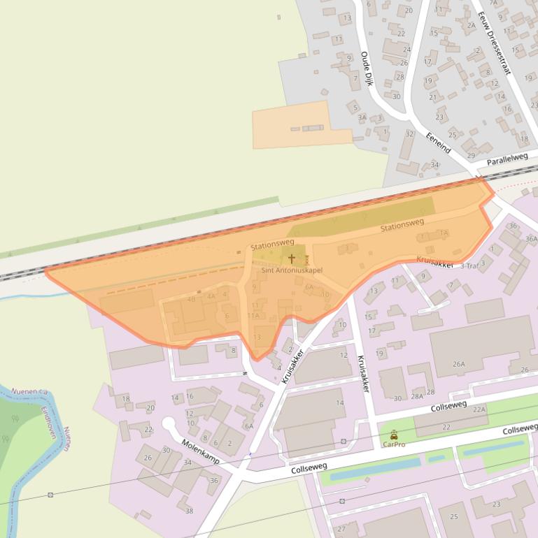 Kaart van postcodegebied 5674TS.