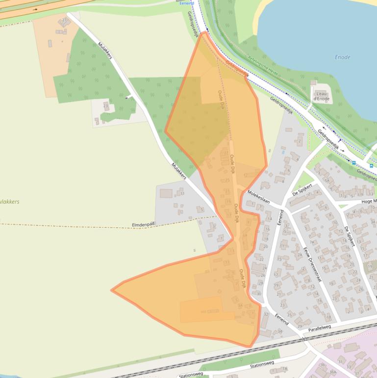 Kaart van postcodegebied 5674TT.