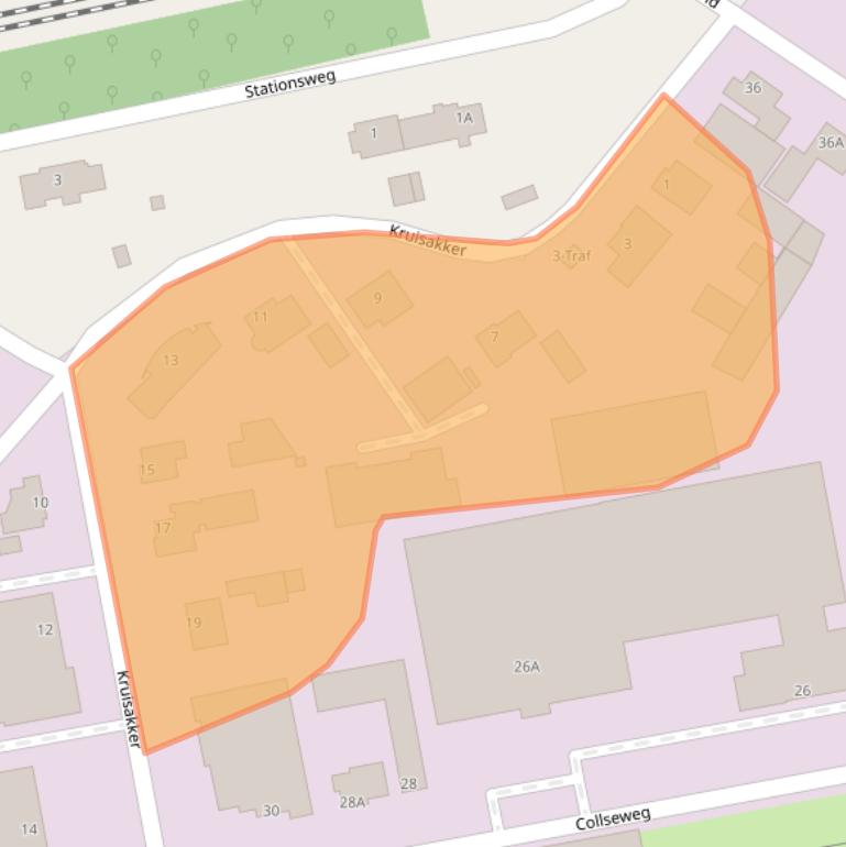 Kaart van postcodegebied 5674TX.