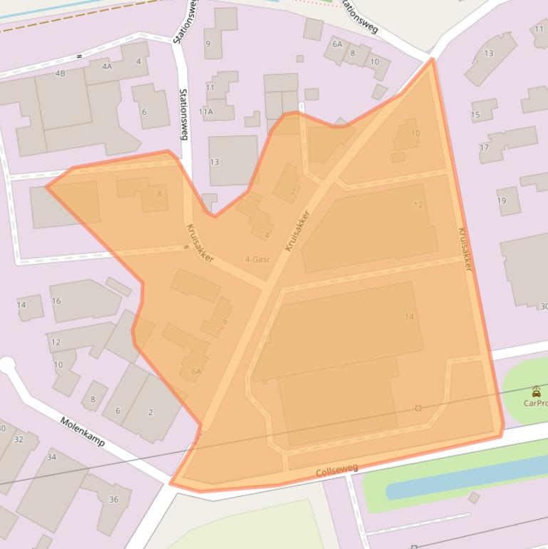 Kaart van postcodegebied 5674TZ.