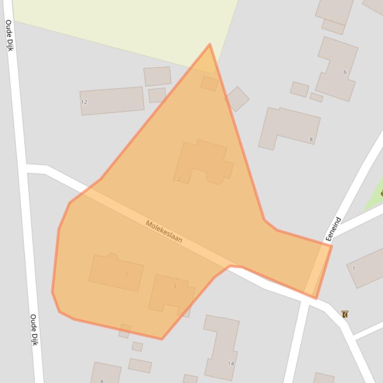 Kaart van postcodegebied 5674VX.