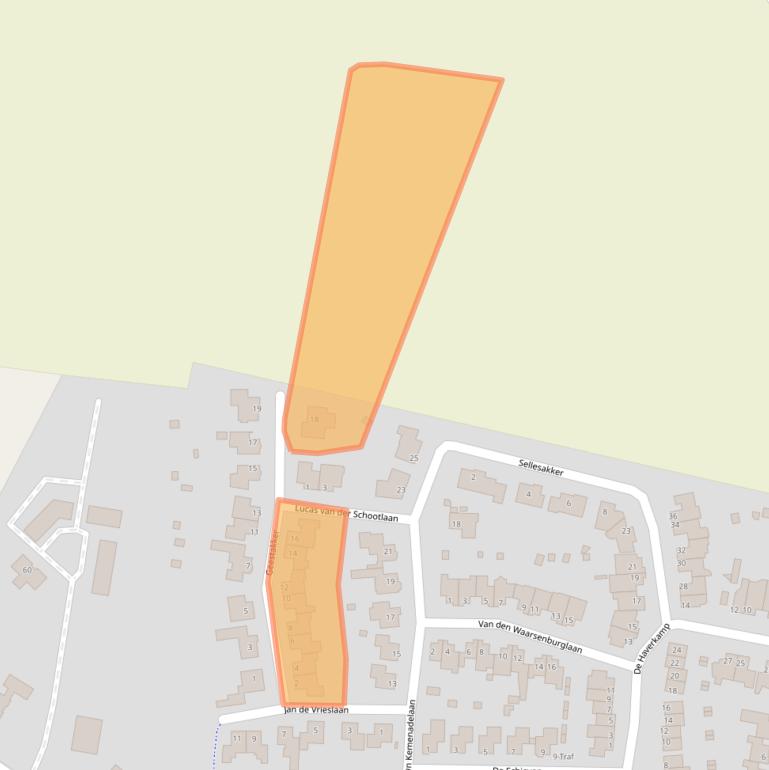 Kaart van postcodegebied 5674WD.