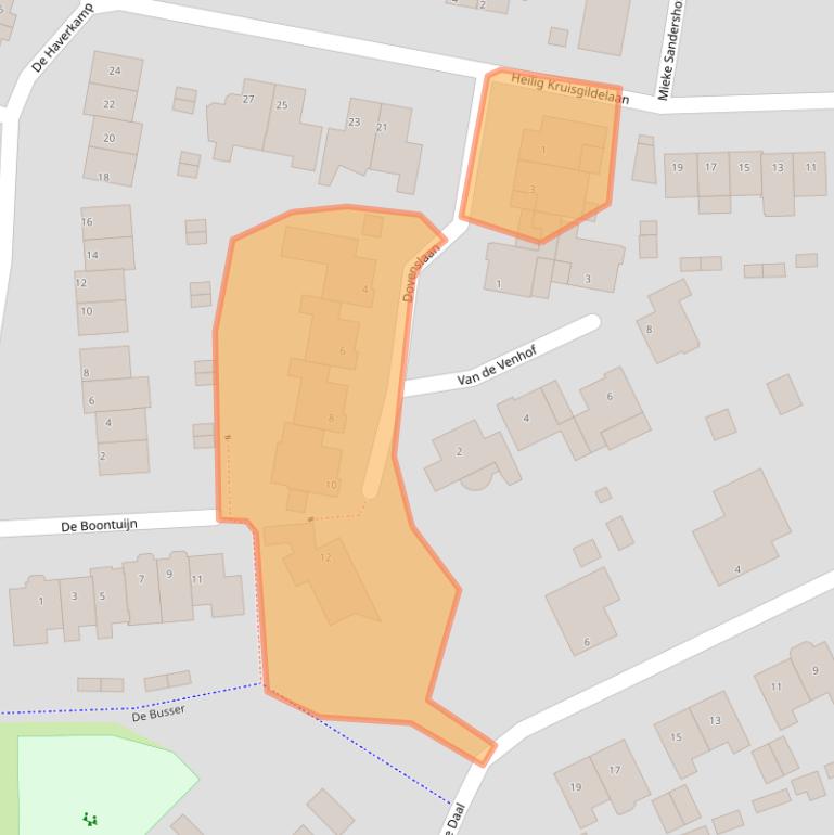 Kaart van postcodegebied 5674WH.