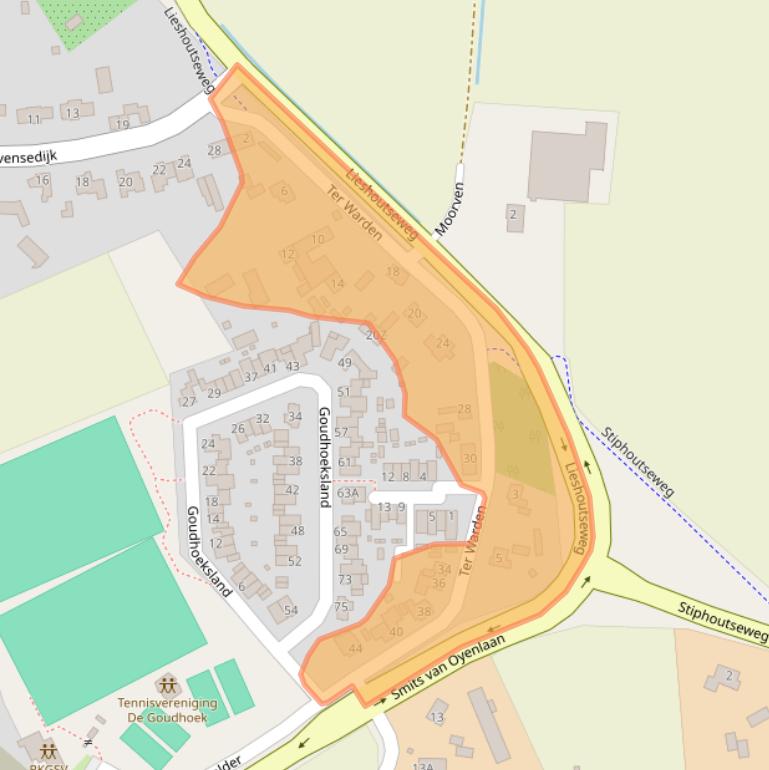 Kaart van postcodegebied 5674XD.