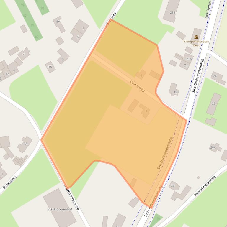 Kaart van postcodegebied 5681BD.