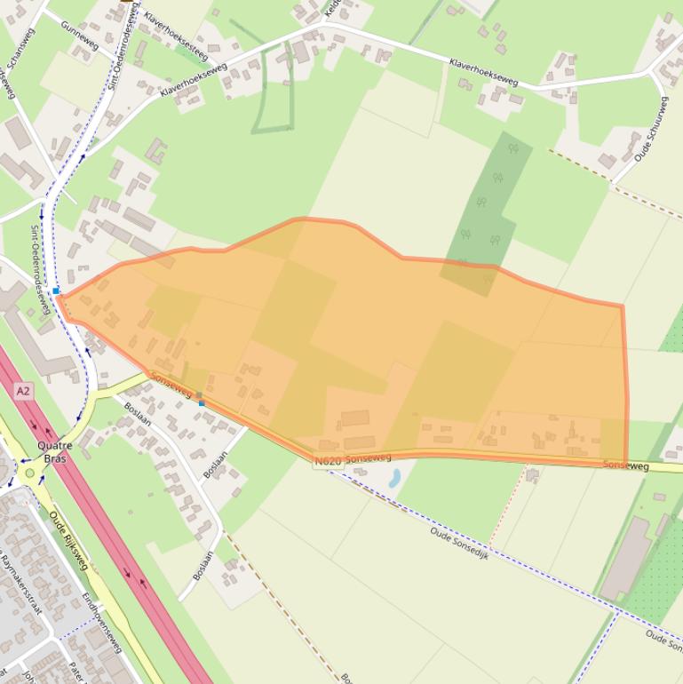 Kaart van postcodegebied 5681BG.