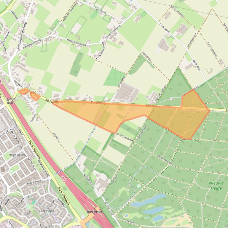 Kaart van postcodegebied 5681BJ.