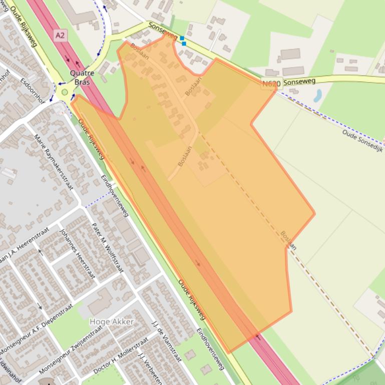 Kaart van postcodegebied 5681BK.