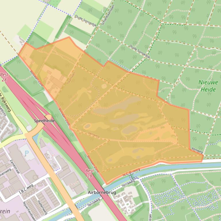 Kaart van postcodegebied 5681BL.