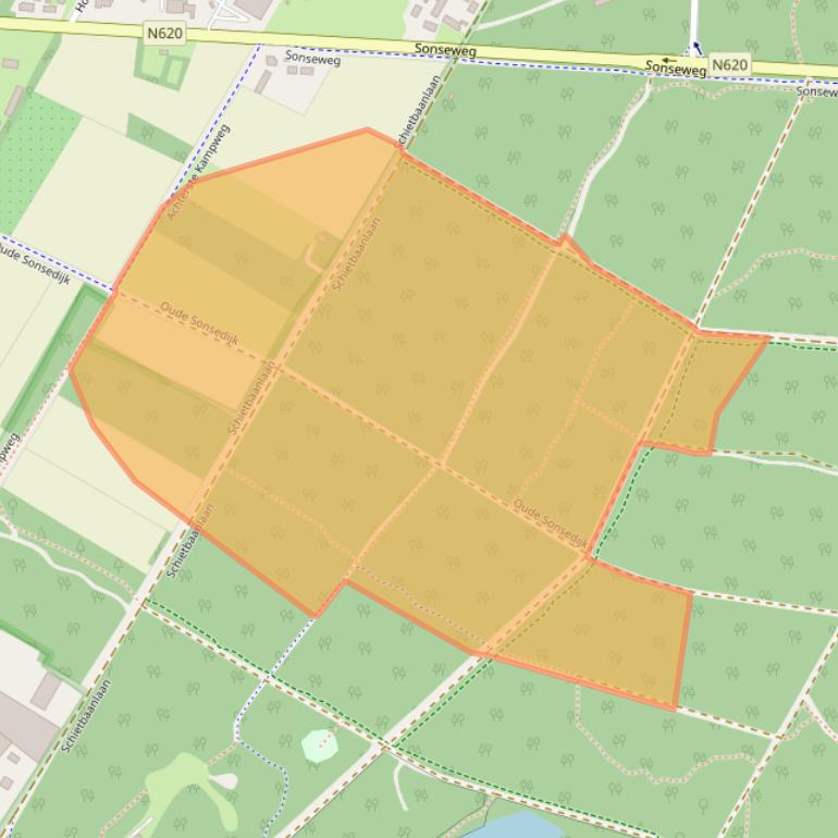 Kaart van postcodegebied 5681BM.