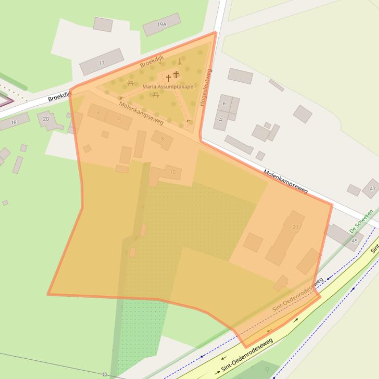 Kaart van postcodegebied 5681PE.