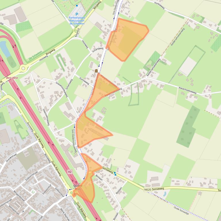 Kaart van postcodegebied 5681PK.