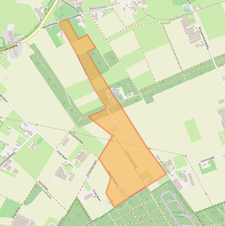 Kaart van postcodegebied 5681RE.