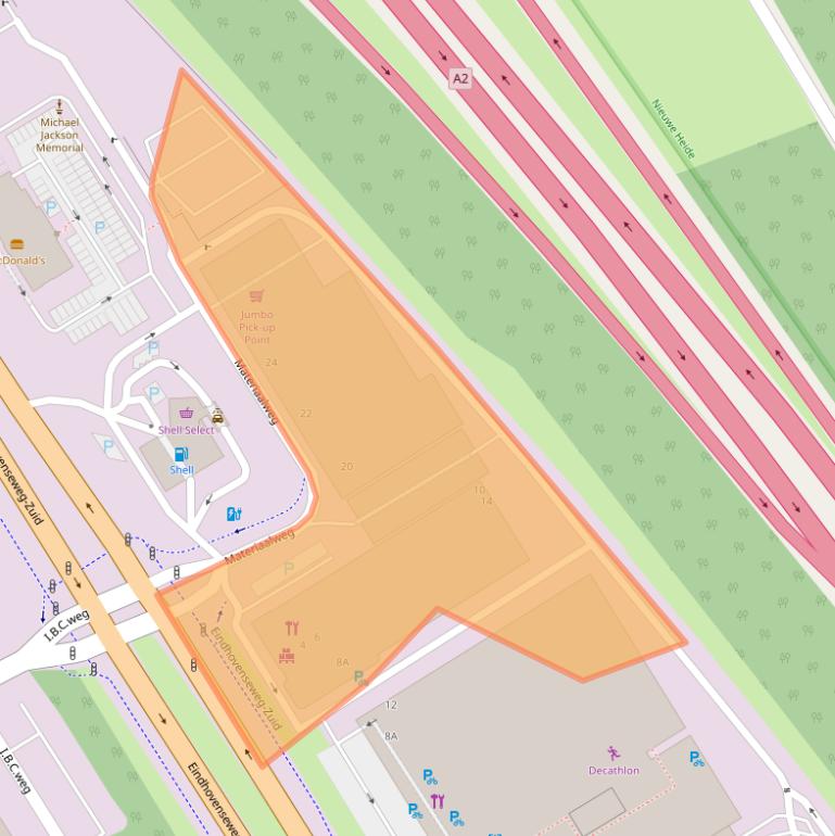 Kaart van postcodegebied 5681RJ.