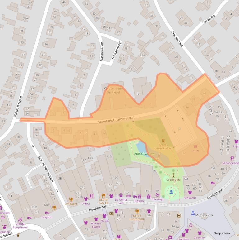 Kaart van postcodegebied 5682AC.