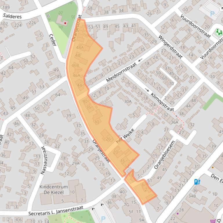 Kaart van postcodegebied 5682CC.