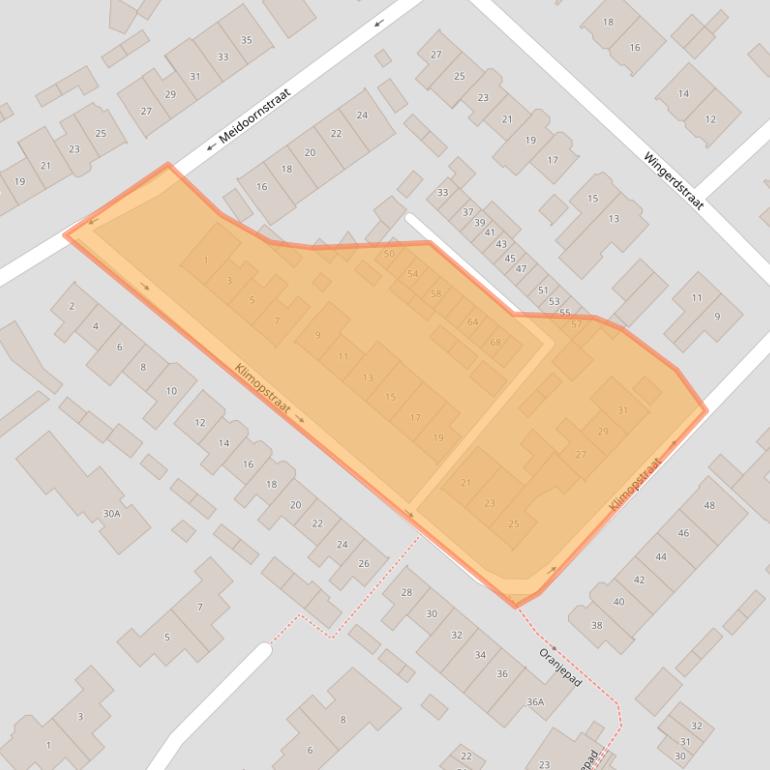 Kaart van postcodegebied 5682CH.