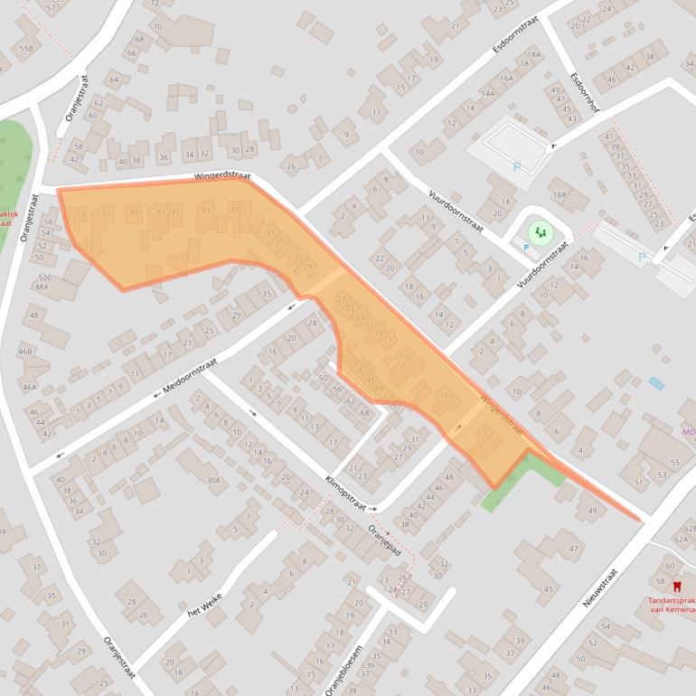 Kaart van postcodegebied 5682CK.
