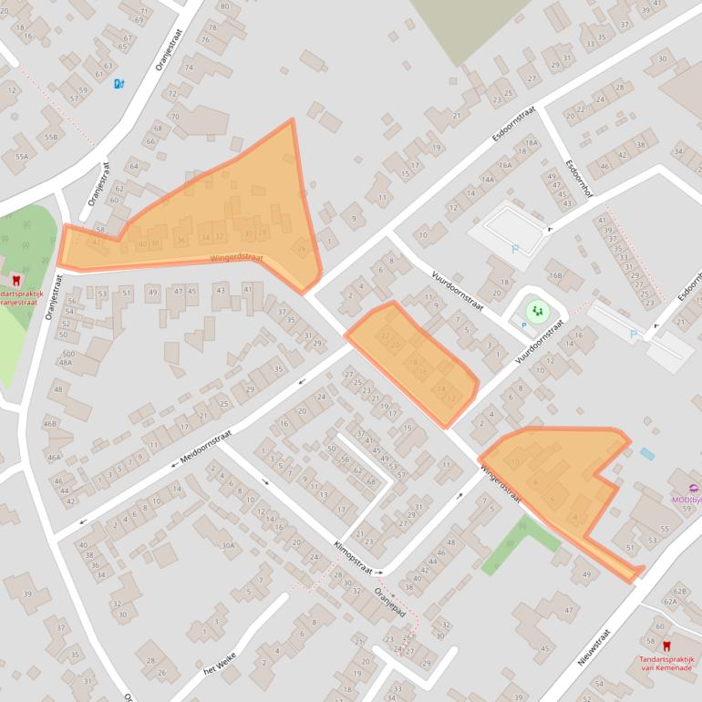 Kaart van postcodegebied 5682CL.