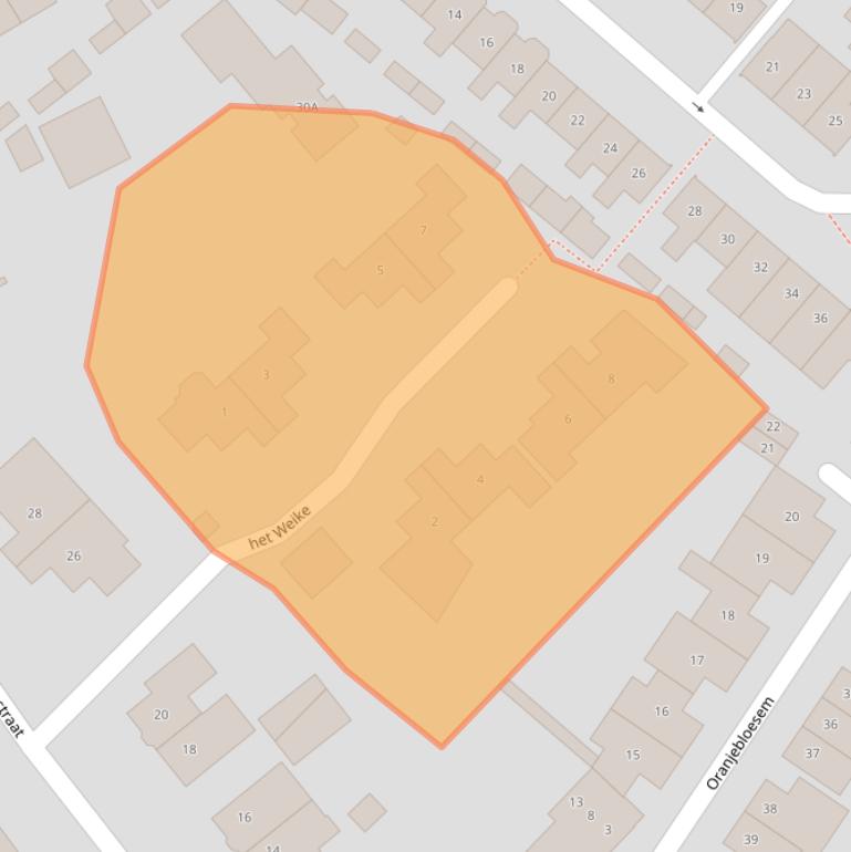 Kaart van postcodegebied 5682CN.