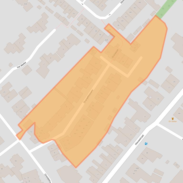 Kaart van postcodegebied 5682CR.