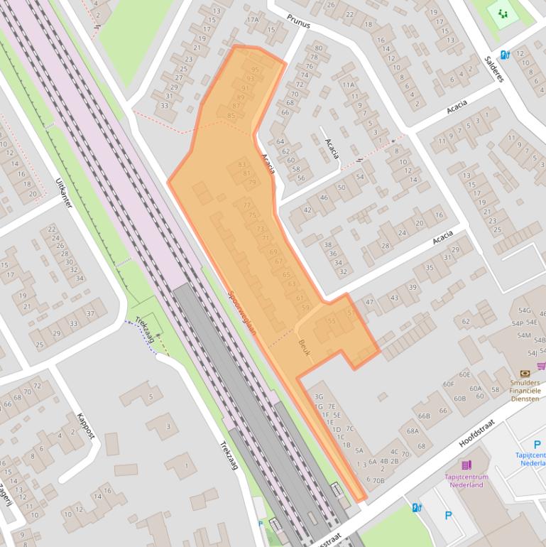 Kaart van postcodegebied 5682EB.