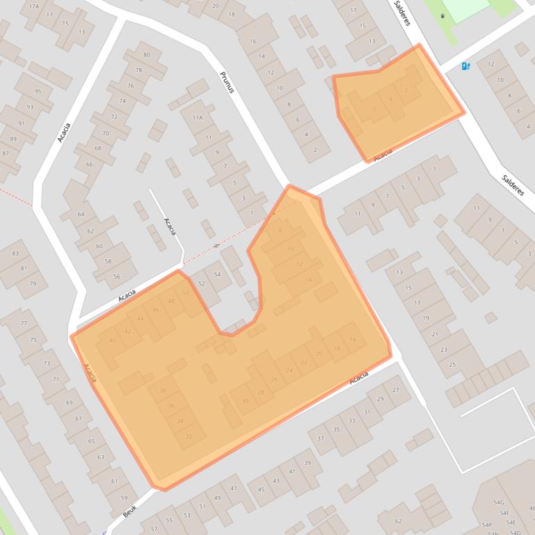 Kaart van postcodegebied 5682ED.