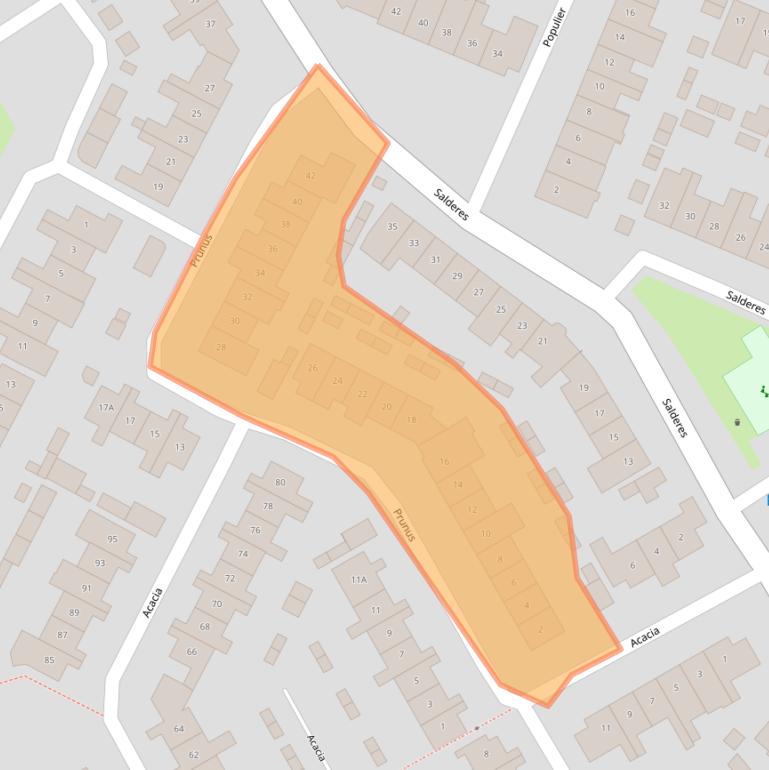 Kaart van postcodegebied 5682EJ.