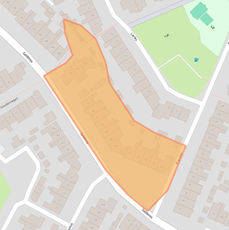 Kaart van postcodegebied 5682ES.