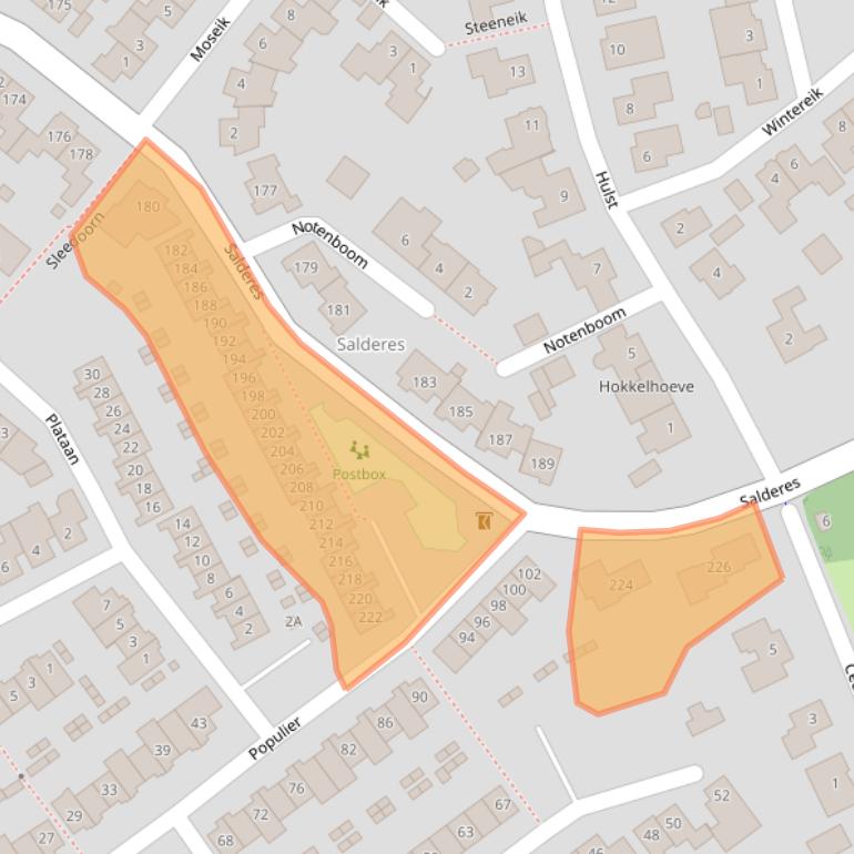 Kaart van postcodegebied 5682EX.