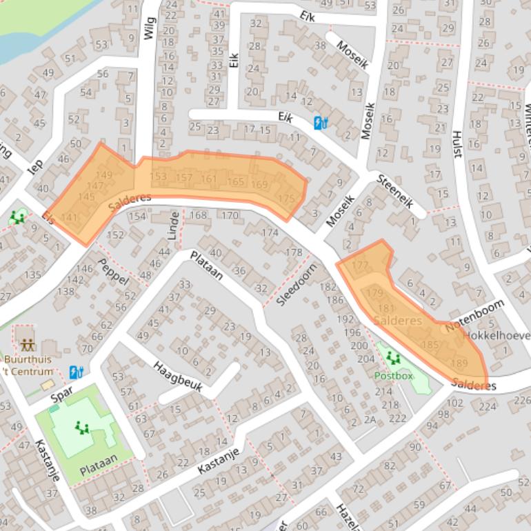 Kaart van postcodegebied 5682EZ.