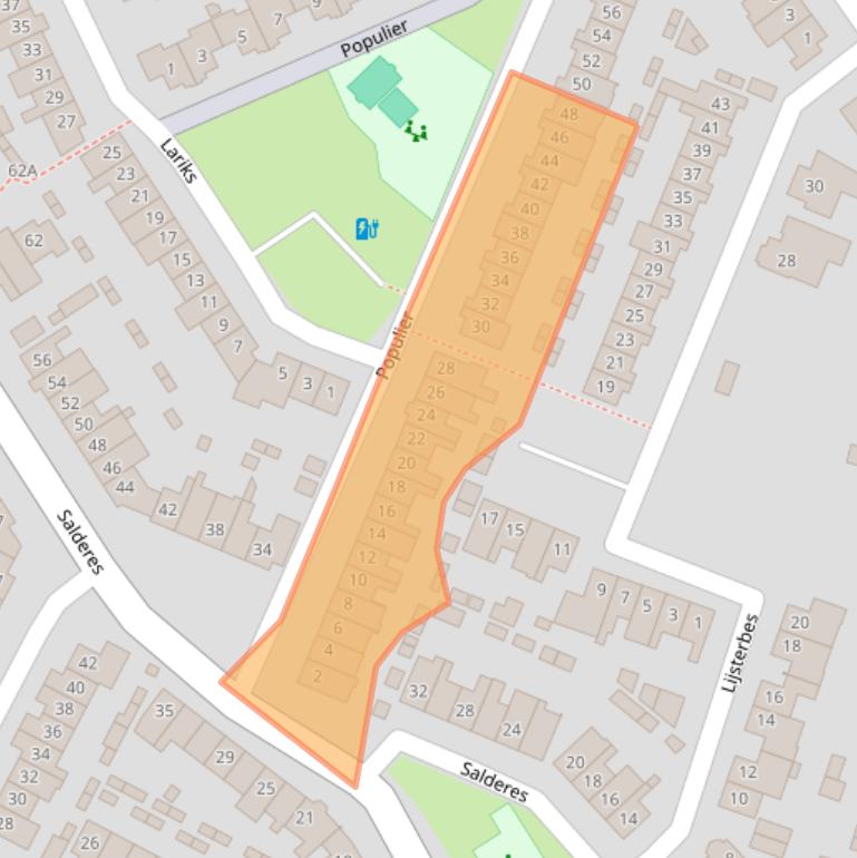 Kaart van postcodegebied 5682GE.