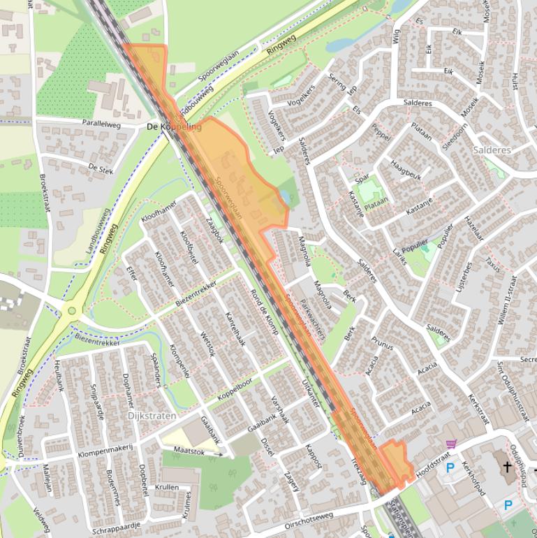Kaart van postcodegebied 5682PA.