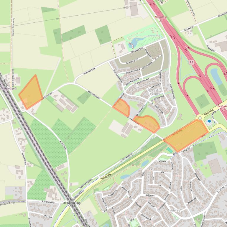 Kaart van postcodegebied 5682PJ.