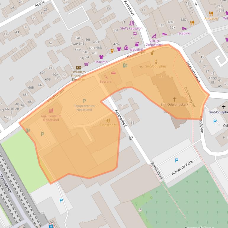 Kaart van postcodegebied 5683AC.