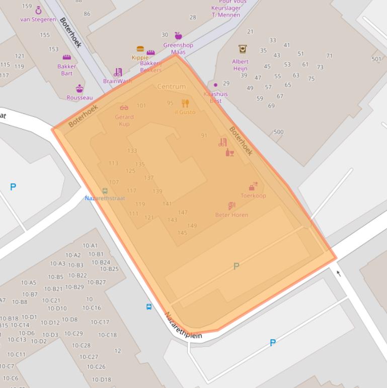 Kaart van postcodegebied 5683AX.