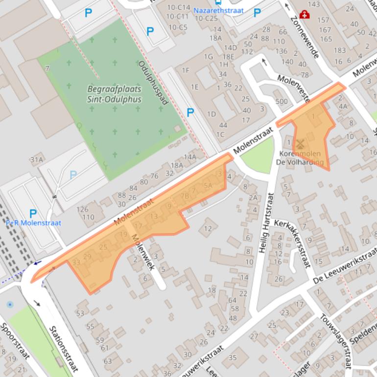 Kaart van postcodegebied 5683BG.