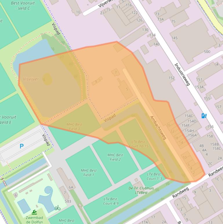 Kaart van postcodegebied 5683CD.