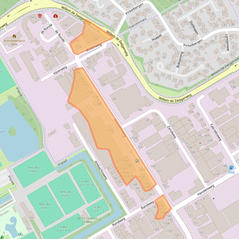 Kaart van postcodegebied 5683CG.