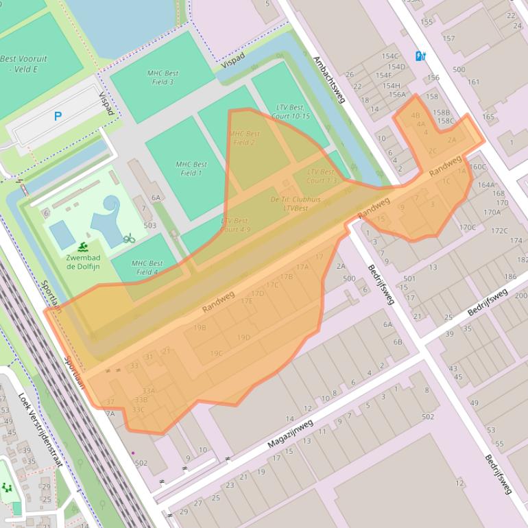 Kaart van postcodegebied 5683CL.