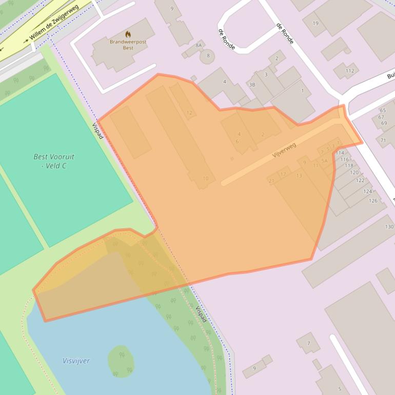 Kaart van postcodegebied 5683CX.