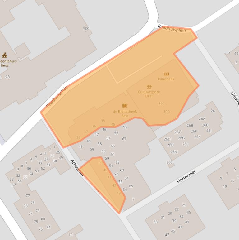 Kaart van postcodegebied 5683EA.